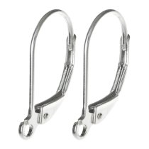 2 x Sterling Silver Leverback Earwire Lever Back Ear Wire 16mm x 10mm