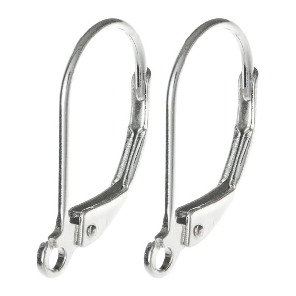 2 x Sterling Silver Leverback Earwire Lever Back Ear Wire 16mm x 10mm