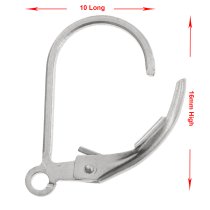 2 x Sterling Silver Leverback Earwire Lever Back Ear Wire 16mm x 10mm