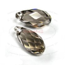 2x Swarovski Crystal Teardrop Briolette 6010 Greige 13MM