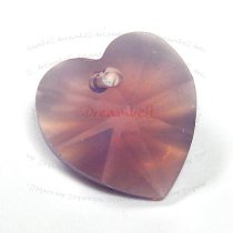 4x Swarovski Xilion Crystal 6228 Heart Charm Pendant CYCLAMEN OPAL 10mm