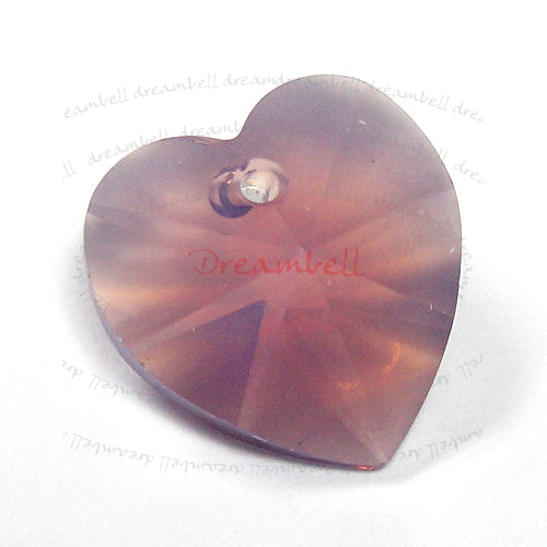 4x Swarovski Xilion Crystal 6228 Heart Charm Pendant CYCLAMEN OPAL 10mm