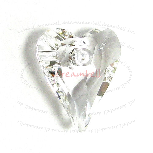 2x Swarovski Crystal 6240 Wild Heart Charm Pendant Clear 12mm