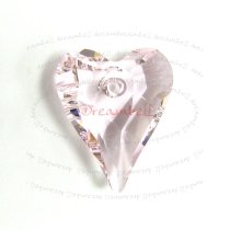 2x Swarovski Crystal 6240 Wild Heart Charm Pendant Rosaline 12mm
