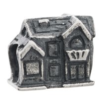 Sterling Silver House Home Bead for European Charm Bracelets