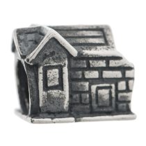 Sterling Silver House Home Bead for European Charm Bracelets