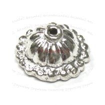 2X Bali Sterling silver Flower caps Bead 10.3mm