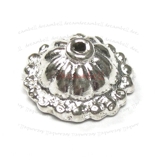 2X Bali Sterling silver Flower caps Bead 10.3mm