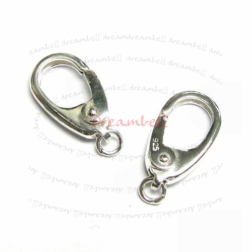 1x Sterling Silver Oval Lobster Clasp bead 7.5mm x 13mm