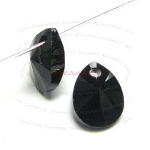 6x Swarovski Crystal 6128 Xilion Mini Pear Pendant Charm JET 8mm