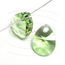 6x Swarovski Crystal 6128 Xilion Mini Pear Pendant Charm Peridot 8mm
