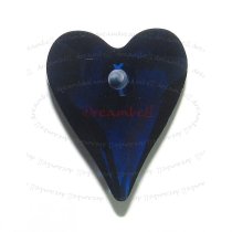 2x Swarovski Crystal 6240 Wild Heart Charm Pendant Dark Indigo 12mm
