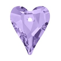 2x Swarovski Crystal 6240 Wild Heart Charm Pendant Tanzanite 12mm