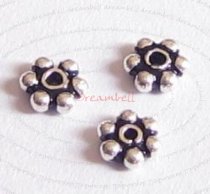 20x 925 BALI Sterling Silver DAISY SPACER Beads 3.5mm