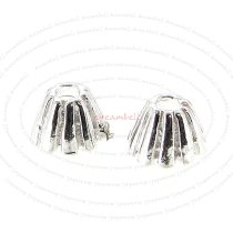 10x Sterling silver Bali Flower Cap Bead 3.9mm