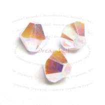 24 Swarovski Elements Xilion Crystal 5328 Rose Water Opal AB 2x 4mm