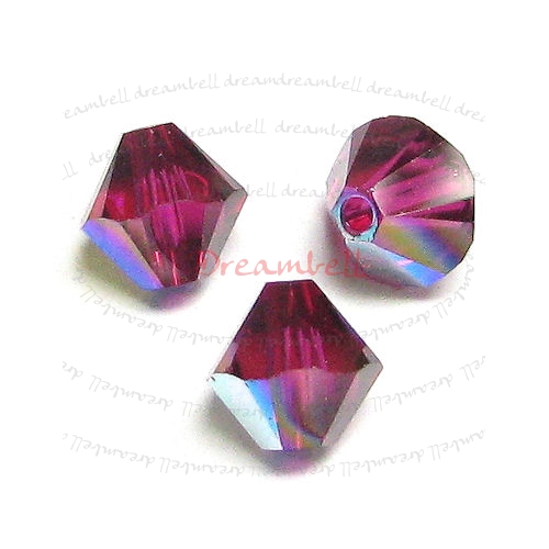 24x Swarovski Elements Xilion Crystal 5328 Ruby AB 6mm