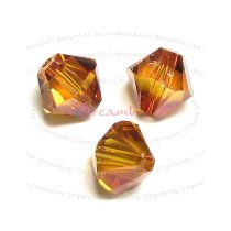 24x Swarovski Elements Xilion Crystal Beads 5328 Copper 6mm