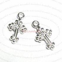 2x Sterling silver Little Cross Pendant Dangle Charm 13.5mm