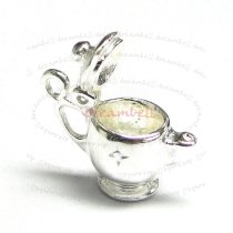 1x Sterling silver Teapot Magic Lamp Pendant Dangle Charm 14.5mm