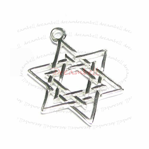 1x Sterling silver Magic Star of David Pendant Dangle Charm 18.5mm