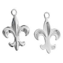 1x Sterling silver FLEUR-DE-LIS Pendant Dangle Charm 17mm