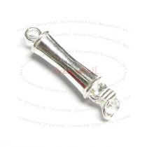 1x STERLING SILVER Tube 1-STRAND Bamboo Pearl Box CLASP 19MM