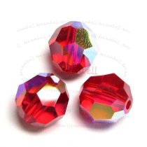 12x Swarovski Crystal Elements Round Bead 5000 Light Siam AB 6mm