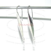 2x Sterling Silver Shield Earwire French Hook Pin pearl cup