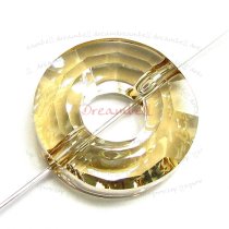 1x Swarovski Crystal Elements Ring Bead 5139 Gold Shadow 12.5mm