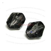 2x Swarovski Elements Crystal 5523 Cosmic Beads 12mm Silver Night
