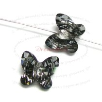 6 Swarovski Elements Crystal 5754 Butterfly 6mm Silver Night