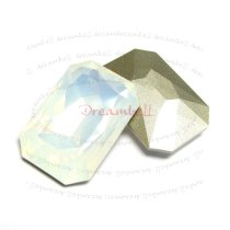 1x Swarovski Elements Octagon Cabochon Stone Crystal 4627 White Opal 27mm x 18.5mm