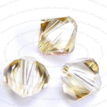 72x Swarovski Elements Xilion Crystal 5328 Golden Shadow 3mm