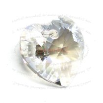 4x Swarovski Xilion Crystal 6228 Heart Charm Pendant Moonlight 10mm AB