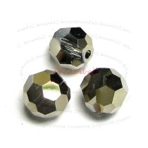 12x Swarovski Crystal Elements Round Faceted 5000 Metallic Light Gold AB 2x 6mm