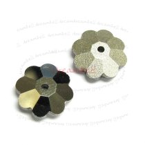 6x Swarovski Elements Crystal 3700 Margarita Beads Metallic Light Gold 8mm