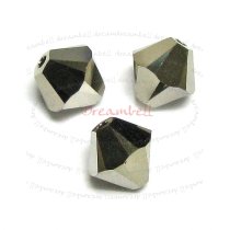 12 Swarovski Elements Xilion Crystal 5328 Metallic Light Gold AB 2x 6mm