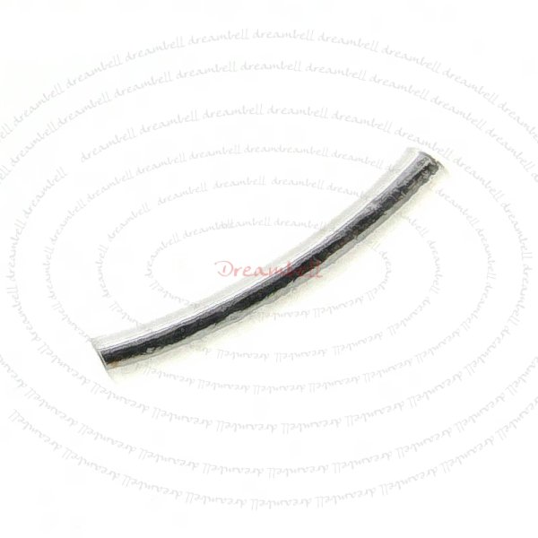 10x Sterling Silver 12mm Elbow Noodle Curve Round Tube Spacer Loose DIY Bead
