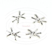 10x STERLING SILVER SNOWFLAKE BEADS SPACER 7.5MM