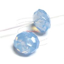 4x Swarovski Crystal Elements 5040 Briolette Bead Rondelle Spacer Air Blue Opal 8mm