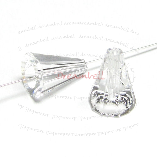 2x Swarovski Elements Crystal 5540 Artemis Beads 12mm Clear