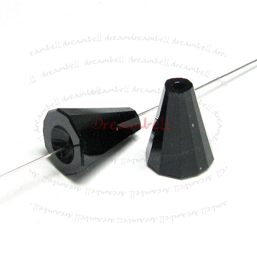 2x Swarovski Elements Crystal 5540 Artemis Beads 12mm Jet Black