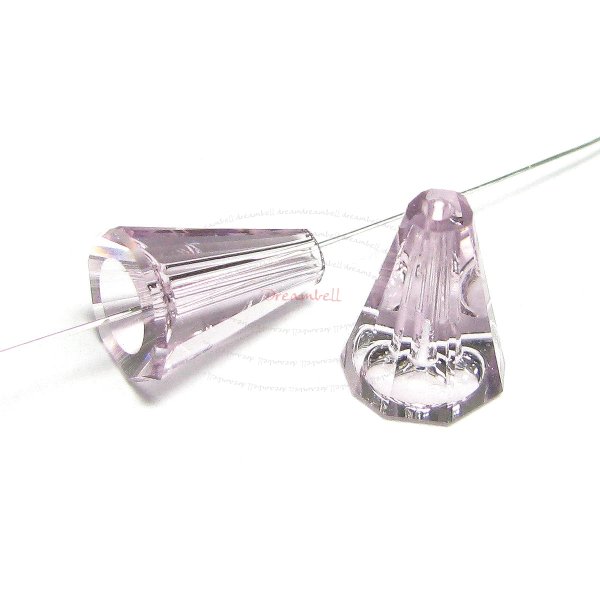 2x Swarovski Elements Crystal 5540 Artemis Beads 12mm Light Amethyst