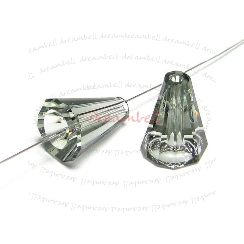 2x Swarovski Elements Crystal 5540 Artemis Beads 12mm Black Diamond