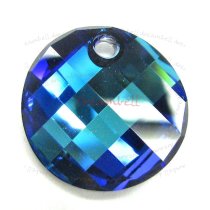 1x SWAROVSKI CRYSTAL 6621 Bermuda Blue P TWIST PENDANT 18mm NEW