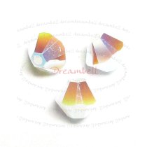 24 Swarovski Elements Xilion Crystal Bead 5328 Alabaster 2x AB 4mm