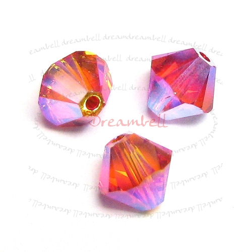 12x Swarovski Elements Xilion Crystal Bead 5328 Fireopal 2x 6mm