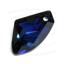 SWAROVSKI CRYSTAL 6656 GALACTIC VERTICAL Pendant Bermuda Blue 27mm