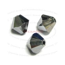 24x Swarovski Elements Xilion Crystal 5328 Silver Night 5mm